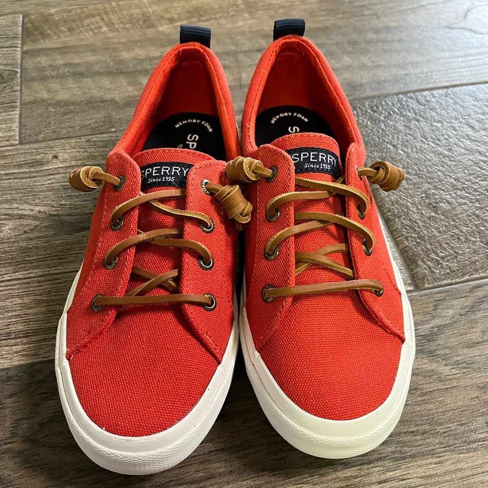 Sperry Sneakers (NWOT)-Burnt Orange